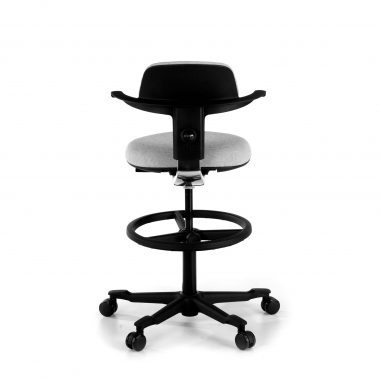 taboret ergonomiczny biurowy szary erghos tkanina bez podlokietnikow 7