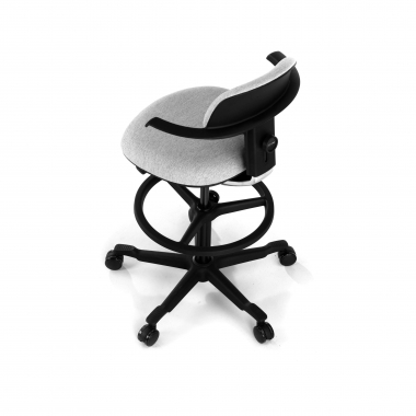 taboret ergonomiczny biurowy szary erghos tkanina bez podlokietnikow 9