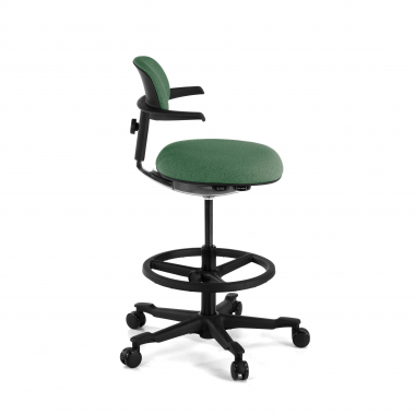 taboret ergonomiczny biurowy zielony erghos tkanina bez podlokietnikow 8
