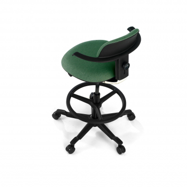 taboret ergonomiczny biurowy zielony erghos tkanina bez podlokietnikow 9