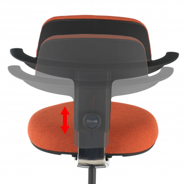 taboret ergonomiczny biurowy pomarancza erghos tkanina bez podlokietnikow 5