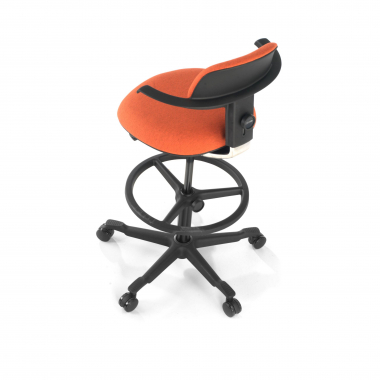 taboret ergonomiczny biurowy pomarancza erghos tkanina bez podlokietnikow 9