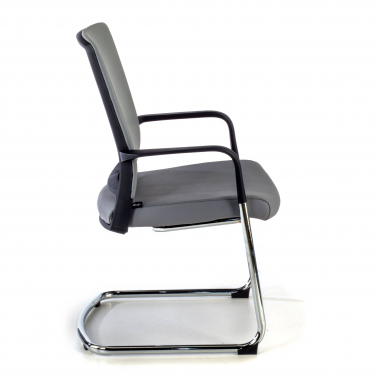 krzeslo konferencyjne szary ekoskora skora syntetyczna stale podlokietniki 4