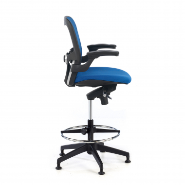 taboret ergonomiczny biurowy niebieski taboret biurowy siatka stale podlokietniki 6