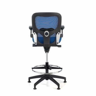 taboret ergonomiczny biurowy niebieski taboret biurowy siatka stale podlokietniki 9