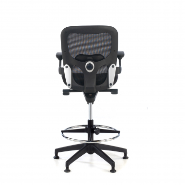 taboret ergonomiczny biurowy czarny taboret biurowy siatka stale podlokietniki 7