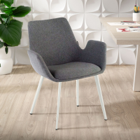 Krzesło Konferencyjne Glamm, 4 nogi, tapicerowane podłokietniki, metalowa konstrukcja