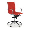 Designerski fotel biurowy Brenton, stalowa rama, niskie oparcie