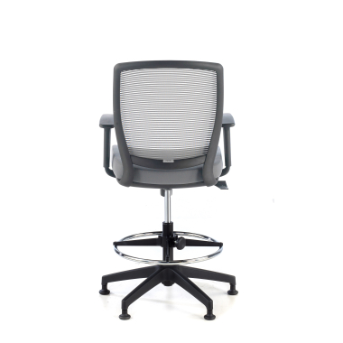 taboret ergonomiczny biurowy szary taboret siatka podlokietniki regulowane 1d 6