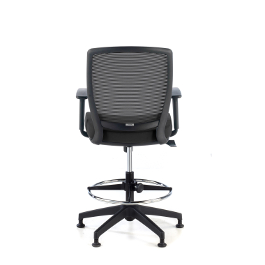 taboret ergonomiczny biurowy czarny taboret siatka podlokietniki regulowane 1d 6