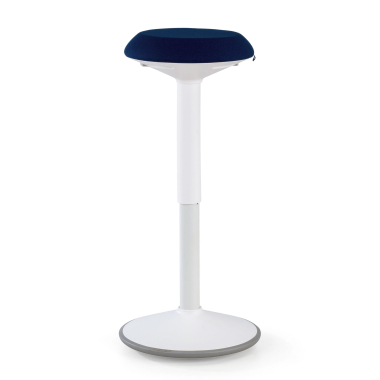 taboret ergonomiczny biurowy bialy niebieski activepro tkanina bez podlokietnikow 3