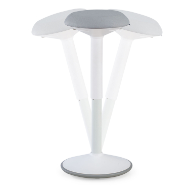taboret ergonomiczny biurowy bialy szary activepro tkanina bez podlokietnikow 1