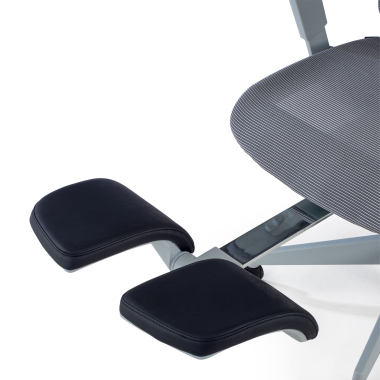 krzeslo ergonomiczne szary z podnozkiem siatka podlokietniki regulowane 3d podwojne podparcie ledzwiowe zaglowek wysuwany podnozek 10