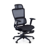 Ergonomiczne krzesło biurowe Balance Pro z podnóżkiem i podłokietnikami 3D
