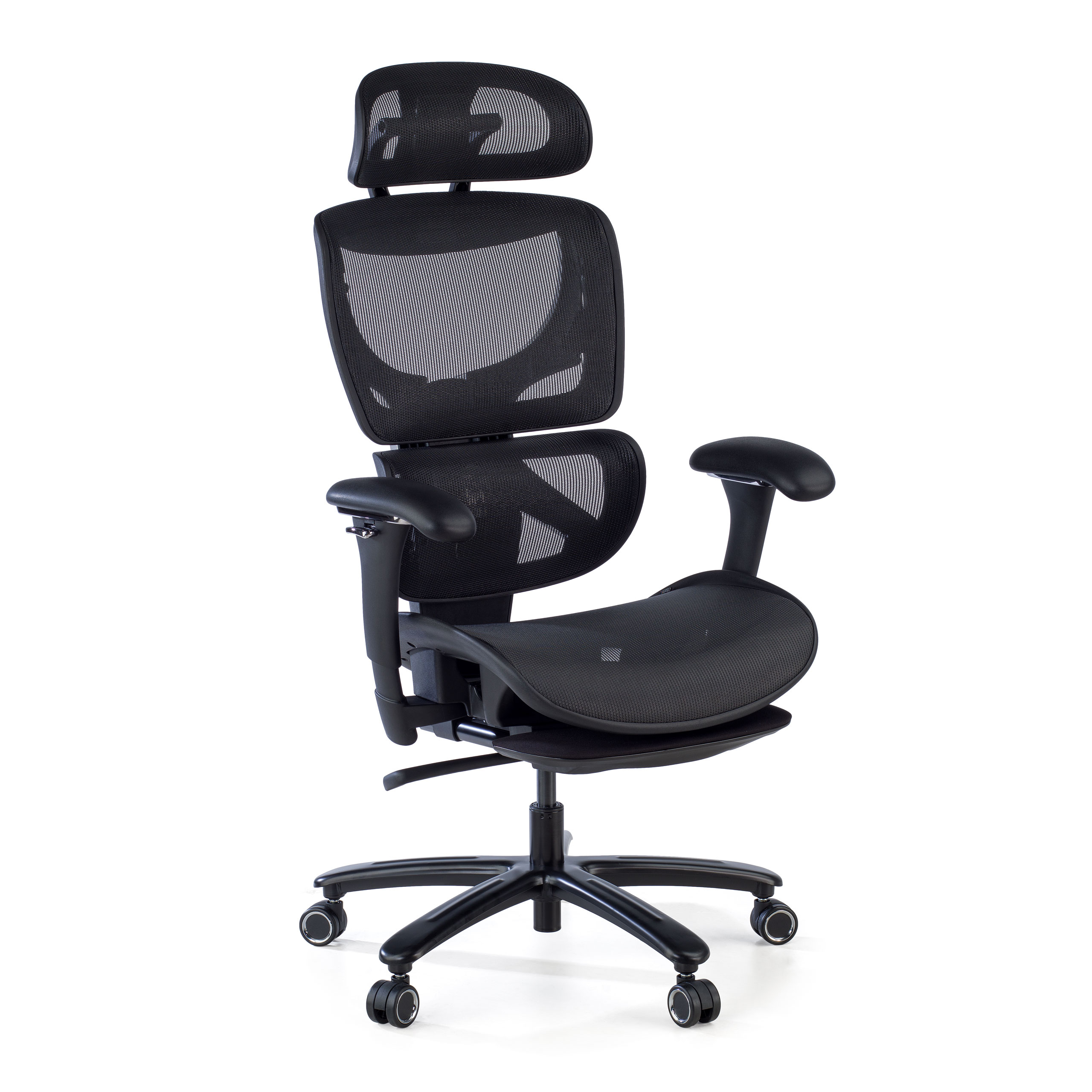 Krzesło Biurowe ergonomiczne Sakura black, oparcie bujane